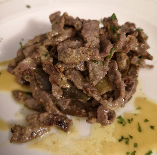 Trentino beef meat with coriander
